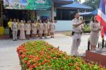 อบต.นาประดู่ ร่วมแถวเคารพธงชาติ ในกิจกรรม“ปลูกจิตสำนึก ร้องเ